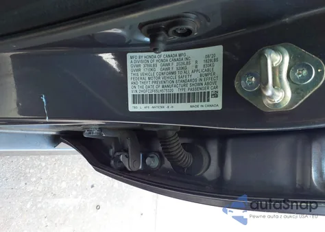 2020 Honda Civic Lx z USA, uszkodzony, nr VIN 2HGFC2F65LH575320